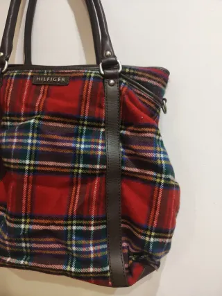 Bolso Tommy Hilfiger Cuadros Rojo Nuevo