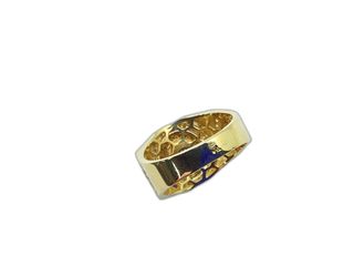 sello oro 18k con circonita