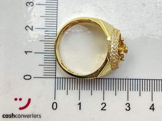 sello oro 18k con circonita