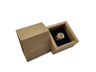 sello oro 18k con circonita