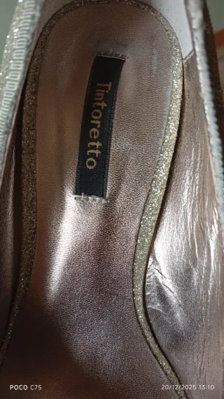 Zapatos de tacón Tintoretto dorados y plateados