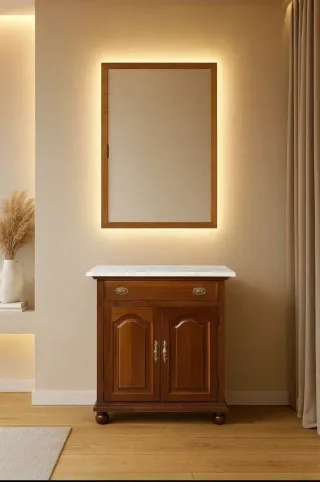 Recibidor Vintage Madera y Mármol