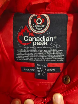 Chaqueta Canadian Peak 1983 Roja