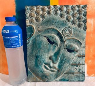 Cuadro Buda tallado a mano madera maciza