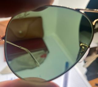 Gafas Ray-Ban Aviador Doradas Lente Verde