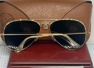 Gafas Ray-Ban Aviador Doradas Lente Verde