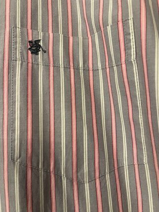Camisa Veneto Rayas Hombre Gris Rosa