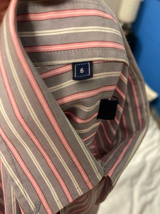 Camisa Veneto Rayas Hombre Gris Rosa