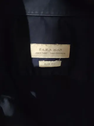 Camicia uomo Zara maniche lunghe blu