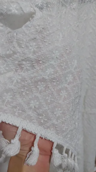 Blusa Kaftán Algodón Blanco