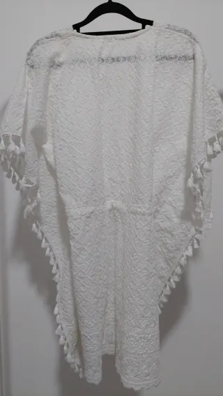 Blusa Kaftán Algodón Blanco