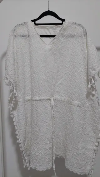 Blusa Kaftán Algodón Blanco