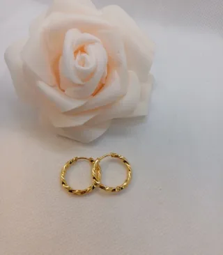 Pendientes Aro Bañados en Oro 18k