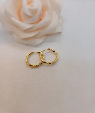 Pendientes Aro Bañados en Oro 18k