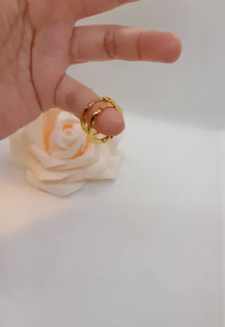 Pendientes Aro Bañados en Oro 18k