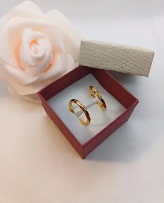 Pendientes Aro Bañados en Oro 18k