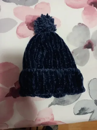 Berretto in ciniglia per donna blu