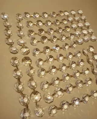 1000 OTTAGONI CRISTALLO Ricambi LAMPADARIO 14 mm