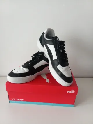 Zapatillas Puma Caven mix Puma Negras y Blancas