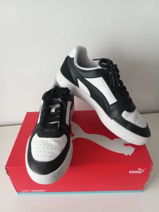 Zapatillas Puma Caven mix Puma Negras y Blancas