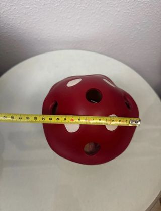 Portavelas seta cerámica rojo y blanco