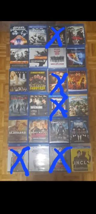 Pack 5 euros unidad bluray