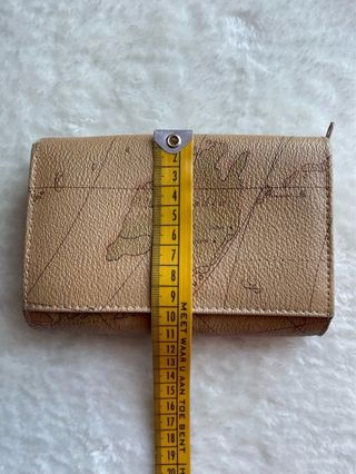 Portafogli donna vintage mappamondo beige
