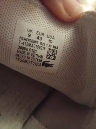 Zapatillas Lacoste Talla 43