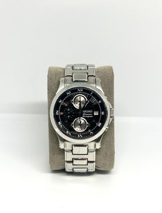 Seiko Premier Cronógrafo Negro/Plateado