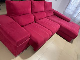 Sofá Chaiselongue Rojo Viscoelástico