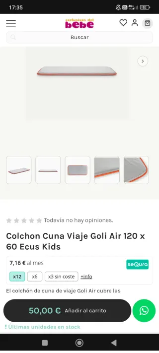 Cuna de viaje de dos alturas y colchón