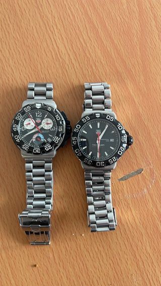 TAG Heuer Reloj Negro y Plateado