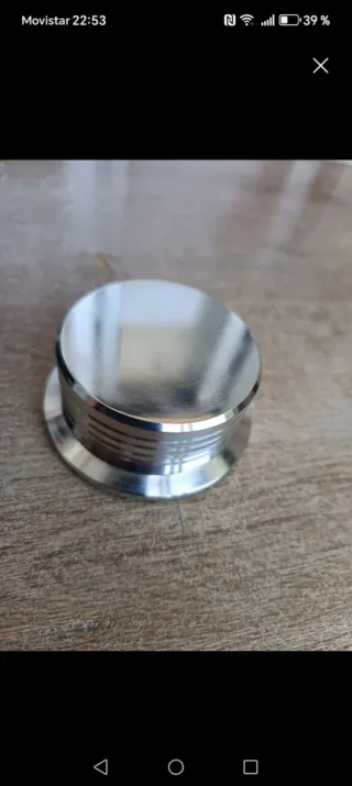 Estabilizador Giradiscos Clamper Plata