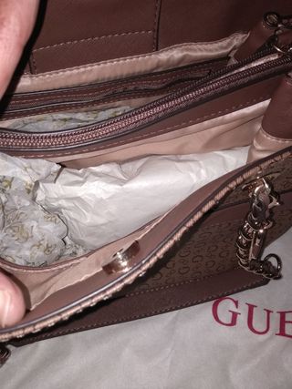 Bolso Guess Marrón y Dorado,nuevo,ideal como regal