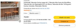Taburetes altos STOOLINK (Juego de 2)