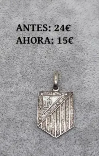 Colgante escudo Atlético Madrid en plata.