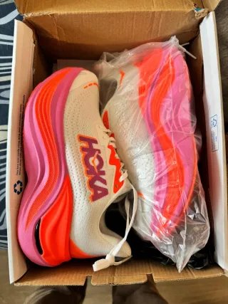 Hoka Zapatillas Running Mujer Blanco/Rosa/Naranja