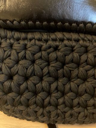 Borsa uncinetto nera fatta a mano