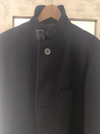 Abrigo paño ZARA negro talla XL