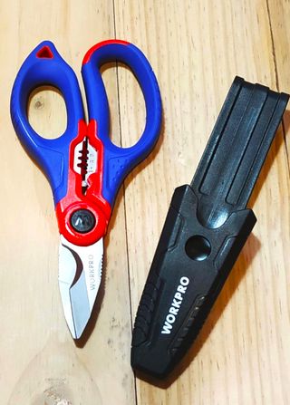 Set destornilladores +Tijeras WORKPRO+Bolsa herra.