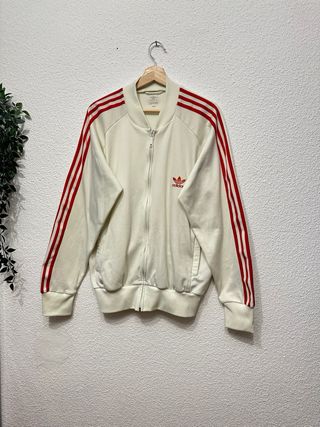 Chaqueta Adidas Talla L Roja y Blanca