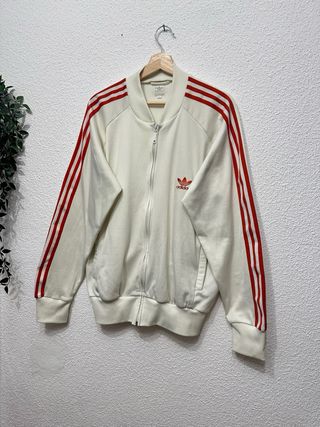 Chaqueta Adidas Talla L Roja y Blanca