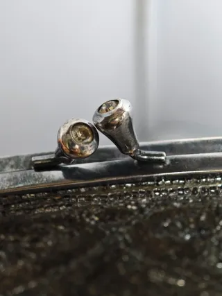 Borsa antica perline fatte a mano primi 900