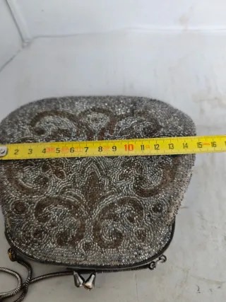 Borsa antica perline fatte a mano primi 900