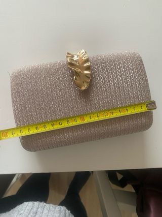 Bolso de fiesta dorado y rosa