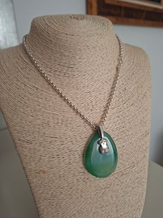 Collar Tous Plata y Aventurina Verde
