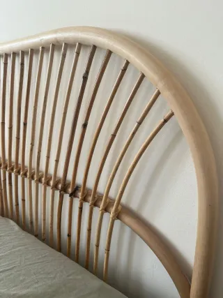 Cabecero de bambú natural beige