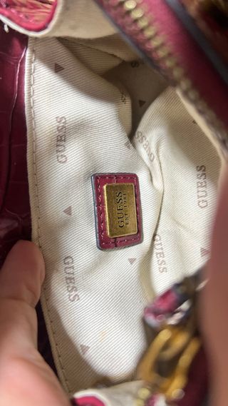 Bolso Guess Rojo Cocodrilo Nuevo