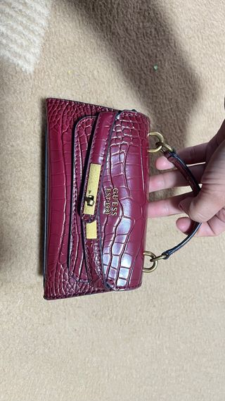 Bolso Guess Rojo Cocodrilo Nuevo