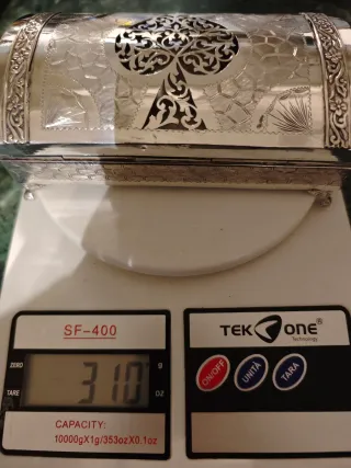 Bauletto Portagioielli Argento 800 Cesellato Mano